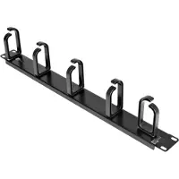 StarTech.com .com 1HE 19" Metall Kabelführung zur Rack-Montage, Kabelmanagementtafel, Stahl, Schwarz, 378,1 g