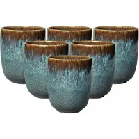 Villeroy & boch Becher "Becher ohne Henkel Lave 400 ml 6er Set", blau (glacé), 6 tlg., Steingut, LIKE. BY , Trinkgefäße, Becher