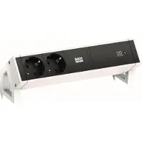 Bachmann DESK2 2xSchutzkontakt USB C, USB Charger 60W 0,2m GST18 weiss