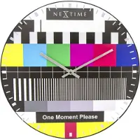 Nextime 3162, Wand, Quarzuhr, Kreis, Mehrfarbig, Glas, Retro
