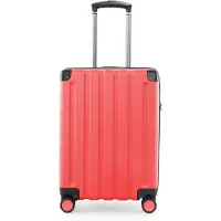 Hauptstadtkoffer Q-Damm - Handgepäck Koffer Flugzeug Trolley 4 Rollen Kabinenkoffer Cabin Size Bordkoffer Rollkoffer TSA, 54 cm, 38 Liter ,Korall