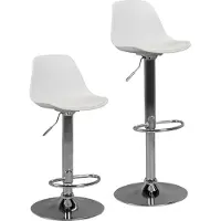 FineBuy HAINAN Barhocker Weiß Kunstleder Hocker Sitzhocker Tresenhocker Design Barstuhl Tresenstuhl Barmöbel