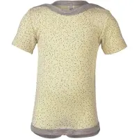 Engel - Baby-Body Kurzarm mit Druckknöpfen an den Schulter - Merinounterwäsche Gr 74/80 beige