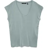 Vero Moda "VMFILLI SS V-NECK TEE GA NOOS" Materialmix, relaxed fit