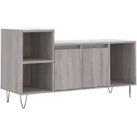 The Living Store TV-Schrank Grau Sonoma 100x35x55 cm Holzwerkstoff