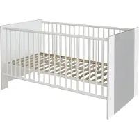 Trendteam Babyzimmer Kinderbett Pia Weiß Melamin/ 78 x 83 x 143 cm