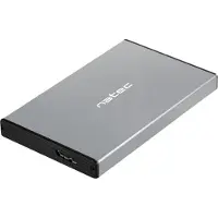 Natec Rhino GO, HDD / SSD-Gehäuse, 2.5", Serial ATA III, 6 Gbit/s, USB Anschluss, Grau