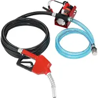 Vevor Dieselpumpe, 155 W Kraftstoffpumpe Absaugpumpe, 1/4 PS Heizölpumpe 12 V 8 m Förderhöhe 3 m Saughöhe Selbstansaugend Automatik-Zapfpistole 4 m Auslassschlauch für Diesel Kerosin Transformatoröl