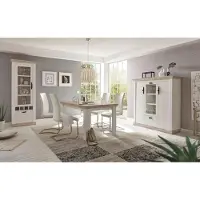 Home affaire Esstisch "Florenz", weiß (weiß, eichefarben), B:160cm H:76cm T:90cm, Tische, Esstisch, Breite 160 cm.