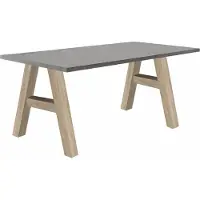 Mäusbacher Schreibtisch MÄUSBACHER "Mio", braun (eichefarben, graphit), B:140cm H:75cm T:70cm, Tische, Schreibtisch