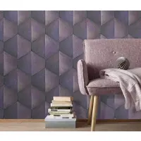 Fashion For Walls Vliestapete "Prisma", lila (violett), B:0,53m L:10,05m, Tapeten, Vliestapete, Phthalate frei