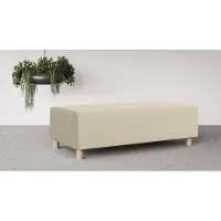 Otto Home Polsterhocker "Suyala", grau (taupe), B:153cm H:46cm T:66cm, 100% Polyester, Hocker, Polsterhocker
