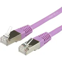LOGON TCR55SS100V, 10 m, Cat5e, F/UTP (FTP), RJ-45, RJ-45, Violett
