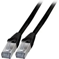EFB Elektronik EFB K5538SW.3 RJ45 Patchkabel Cat.6A S/FTP TPE schwarz 3m K5538SW3