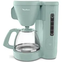 Moulinex Filterkaffeemaschine, Wassertank vorne, 1,25 l, Permanentfilter, schwenkbarer Filterhalter mit breitem Griff, Tropfstopp, Warmhaltefunktion,