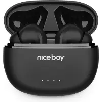 Niceboy PINSANC3POWB, Kabellos, Anrufe/Musik/Sport/Alltag, 20 - 20000 Hz, Kopfhörer, Schwarz