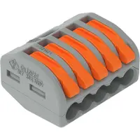 Wago 222-415 Verbindungsklemme mit Hebeln,für alle Leiterarten,max. 4 mm2,grau 222415 - 40 Stück