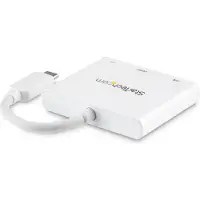 StarTech.com .com USB-C Multiport Adapter mit HDMI - USB 3.0 Port - 60W PD - Weiß, Kabelgebunden, USB 3.2 Gen 1 (3.1 Gen 1) Type-C, 60 W, Weiß, 5 Gbit/s, 4096 x 2160 Pixel