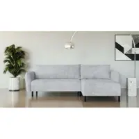 Home affaire Ecksofa "Glandine", grau (hellgrau), B:233cm H:82cm T:177cm, 100% Polyester, Sofas, Ecksofa, L-Form