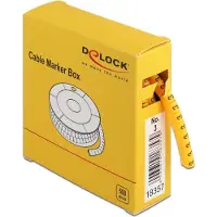 DeLOCK Kabelmarker Box, Nr: 3, gelb, 500 Stück, Gelb, 500 Stück(e)