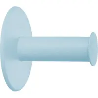 Koziol Toilettenpapierhalter PLUG 'N' ROLL, ohne Bohren, WC-Rollenhalter für das Aufbewahren von Toilettenpapier, Farbe: blau