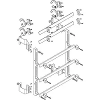 ABN MFSC27965 Sammelschienen-Modul flach 2FB/7RE 185mm mit CU 30x10mm, 5-polig, EBM 150mm