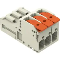 Wago 831-1203 1-Leiter-Stiftleiste,Hebel,Push-in CAGE CLAMP,lichtgrau 8311203 - 24 Stück