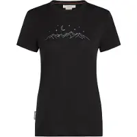 Icebreaker - Women's Merino150 TechLite S/S Sparkling Stars - Merinoshirt Gr M schwarz