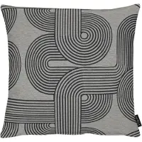 Apelt Dekokissen "Nova" Gr. 1, grau (anthrazit, gemustert), B:46cm L:46cm, Obermaterial: 90% Polyester, 10% Viskose, Dekokissen_Sitzkissen_Kissenhüllen, Dekokissen