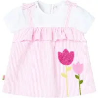Boboli Poplin Striped Kleid Rosa 6 Months Mädchen Rosa 6 Months