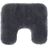 Gozze Badematte GÖZZE "»DELUXE«", grau (anthrazit), WC-Vorlegermit Ausschnitt, Polyester, Badematten, Badematte, mit extra hohem Flor