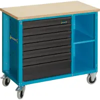 Hazet Fahrbare Werkbank 177W-7 - Schubladen flach: 6 x 80 x 527 x 348 mm - Schubladen 177W-7