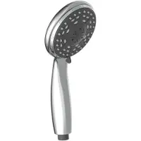 Schutte Handbrause Ø 10 cm Chrom mit 3 Strahlarten und Antikalk-Düsen