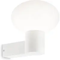 Ideal Lux Moderne Wandleuchte Clio Aluminium Weiß 1 Leuchte E27