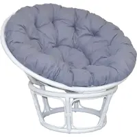 Home affaire Relaxsessel , weiß (weiß, kissen grau), B:100cm H:60cm T:100cm, Sessel, Relaxsessel, Handgeflochten