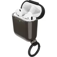Otterbox Ispra Tasche Apple AirPods - Black Hole - Polycarbonat, Thermoplastisches Elastomer, Zinklegierung Body - Sturzsicher, Abriebfest, Robuster Rahmen, Kratzfest - Karabinerclip