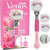 Gillette venus Venus Pro Comfortglide Sensitive Rasierer Damen, Mettall, Silber