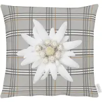 Apelt Dekokissen "Fanni" Gr. 1, grau (grau, bedruckt), B:45cm H:5cm L:45cm, Polyester, Dekokissen_Sitzkissen_Kissenhüllen, Dekokissen, Kissenhülle mit Füllung, 1 Stück