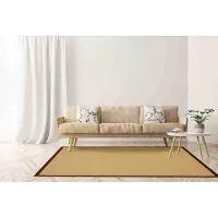Carpetfine Sisalteppich "Sisal , auch als Läufer erhältlich", braun, B:160cm H:5mm L:230cm, Sisal, Teppiche, Sisalteppich, mit farbiger Bordüre, Anti Rutsch Rückseite, viele Größen, Wohnzimmer