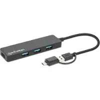 Black Box 180863, USB 3.2 Gen 1 (3.1 Gen 1) Type-A + Type-C, Schwarz, USB 3.2 Gen 1 (3.1 Gen 1) Type-A, Acrylnitril-Butadien-Styrol (ABS), CE FCC RoHS REACH UKCA, 5 V
