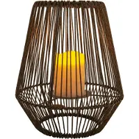 Näve LED Solarleuchte "Plasto" 1 Stk. Warmweiß Solar, Balkon Terrassen Lampe Tischlampe Flackereffekt Solarlampe
