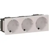Ggk 6940 Steckdose 3-fach gerade M45-3G-9010, 45x45mm erhöhter Berührungsschutz, weiß M45-3-Steckdose M453Steckdose