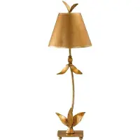 Flambeau Elstead Red Bell Tischleuchte E27 Blattgold
