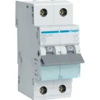 Hager MBN250 Leitungsschutzschalter 2 polig 6kA B-Charakteristik 50A 2 Module