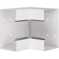 Hager BRS10017049016 Inneneck aus Grundprofil zu BRS 100x170mm Oberteil 80mm Stahlblech verkehrsweiß