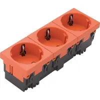 Hager TEH ESR3332004 Schutzkontaktsteckdose 3-f Rastec 33G ro