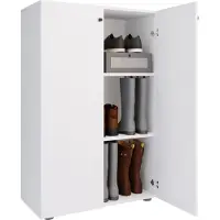 VCM Schuhschrank "Holz Schuhschrank Schuhregal Schuhkommode Lona 3", weiß, B:70cm T:39cm, Obermaterial: 100% Holz Wood., Schränke, Schuhschrank