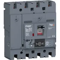 Hager HET161NR Leistungsschalter h3+ P250 Energy 4P4D N0-50-100% 160A 70kA FTC
