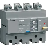 Hager HBT250H FI-Block P250 4P 250A Idn 30 mA bis 6 A stufenweise einstellbar