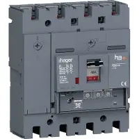 Hager HMT041GR Leistungsschalter h3+ P250 LSnI 4P4D N0-50-100% 40A 50kA FTC